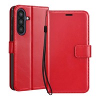 Mayaxess, Wallet Etui Galaxy A57 Mit Schlaufe Und Standfunktion, Rot