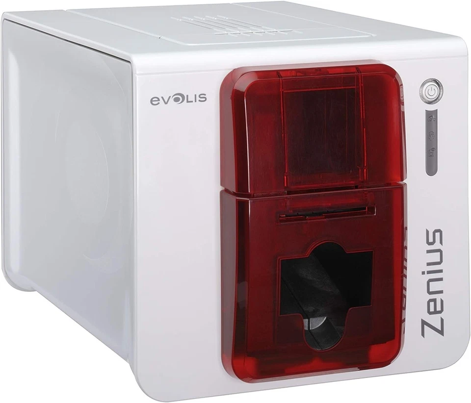 Evolis Zenius 300DPI Classic Single Side Fire Red Photo ID Card Printer Bundle - Image 2 of 4