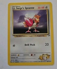 Lt. Surge's Spearow Gym Heroes Pokemon Card LP