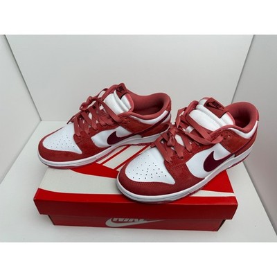 Nike Dunk Low VDAY Valentines Day White Team Red Adobe FQ7056-100 Womens Size 9