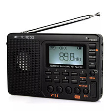 V115P Portable Radio,AM FM SW WB Radio,Digital Stereo Bluetooth Radio For Gift