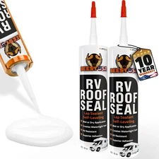 RV Roof Sealant 2 Pack Self-Leveling BEEST Waterproof Caulk Trailer Repair