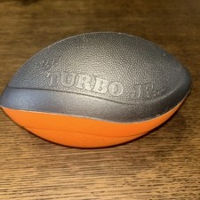 Vintage 1996 Nerf Turbo Jr. Foam Football Orange  Silver Tonka