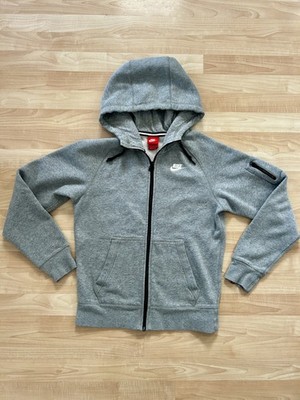 Nike Hoodie Mens Small Gray Tech Fleece Swoosh Full Zip Sweatshirt