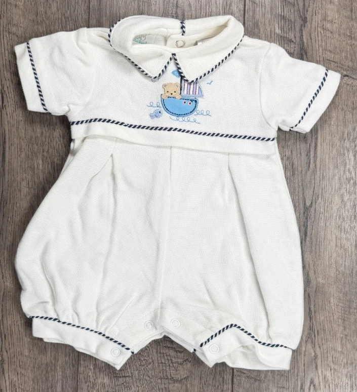 Baby Boy Clothes Vintage Koala Baby Sailboat Bear Romper Outfit
Opens in a new window or tab