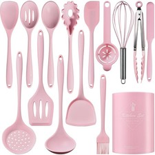 Best Silicone Kitchen Utensils Set - 15 Pieces Non Toxic For Cooking428F Heat