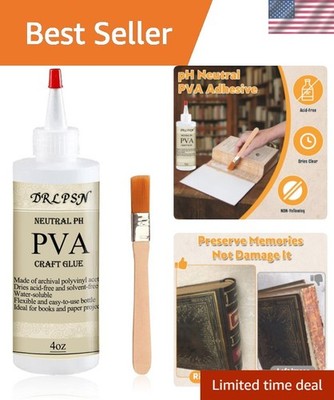 PVA Glue Book Binding, PH Neutral PVA Adhesive, Professional-Grade Strength A...
