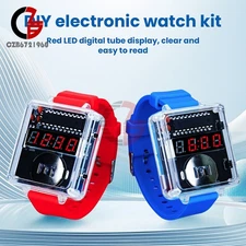 DIY Electronic Kit LED Digital Watch DIY Clock Soldering Project Practice Gift
