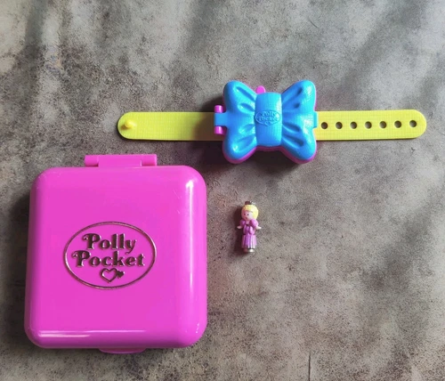 1989 Polly Pocket Partytime Surprise Set with Doll Bluebird Toys Vintage Compact