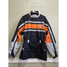 Nelson Rigg XR 3 Vented Rainsuit Motorcycle Jacket Orange Black Silver Size M
