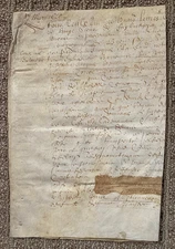 KING LOUIS XIII ERA 8 PAGE MANUSCRIPT DOCUMENT 1620 (PLYMOUTH COLONY INTEREST)