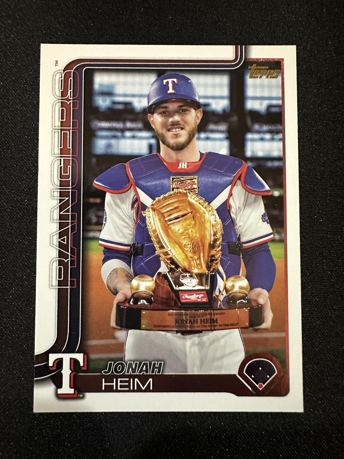 Jonah Heim 2025 Topps Series 1 Baseball Golden Mirror #51 Texas Rangers Sp