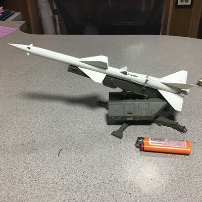 PRO BUILT TRUMPETER SA-2 GUIDELINE MISSILE ON LAUNCHER #00206 