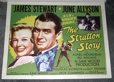 THE STRATTON STORY 22x28 JAMES STEWART/JUNE ALLYSON original ROLLED ...