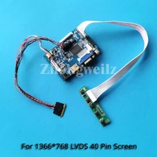 For HB140WX1-100/200/300 LVDS 1366*768 40-Pin LCD panel 2AV controller board kit