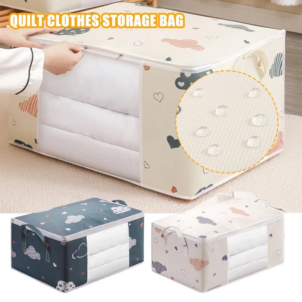 Anti Dust Large Storage Bag Clothes Quilt Blanket Storage Sort Home  Organizer