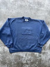 Vintage 90  s LEE sweatshirt Made In USA Large Blue