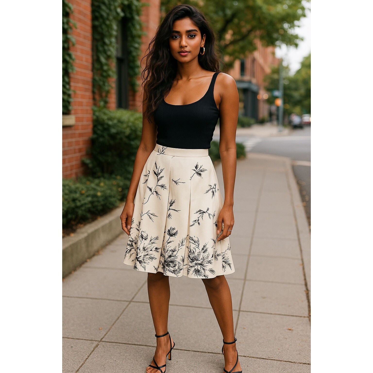 Nine West 100% Silk Pleated Skirt - Size 8