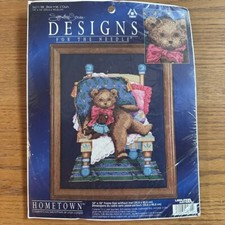 NIP Leisure Arts Designs Of The Needle Mr Bear Counted Cross Stitch Kit Sealed