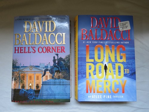 David Baldacci Lot of 2 Books /  Long Road to Mercy & Hell's Corner