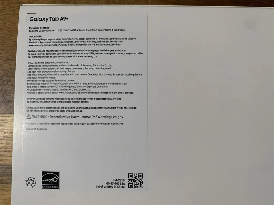 Samsung Galaxy Tab A9+ 11" Inch 64GB / 4GB RAM Android Navy SM-210NDBAXAR New - Image 3 of 4