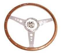New Moto-lita 15 Wood Steering Wheel Genuine Moto Lita Made In Uk Semi Dished