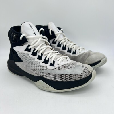 Nike Zoom Devosion Men Size 10.5 Basketball Shoes Gray White Black 844592-100