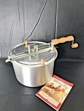 Genuine Whirley-Pop Popcorn Popper Aluminum Stovetop Wabash Valley Farms
