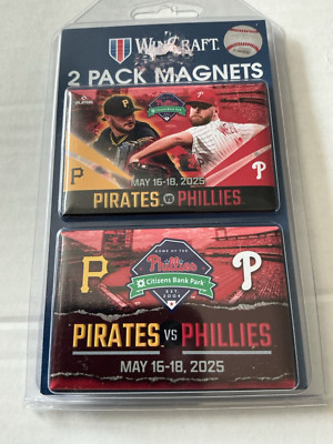 2025 PHILLIES-PIRATES 2-PACK MAGNET Zack Wheeler-Paul Skenes SGA | eBay