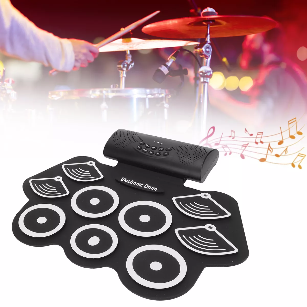 Electronic Drum Pad BT Recording Function Dual Speakers Portable Electronic SG5