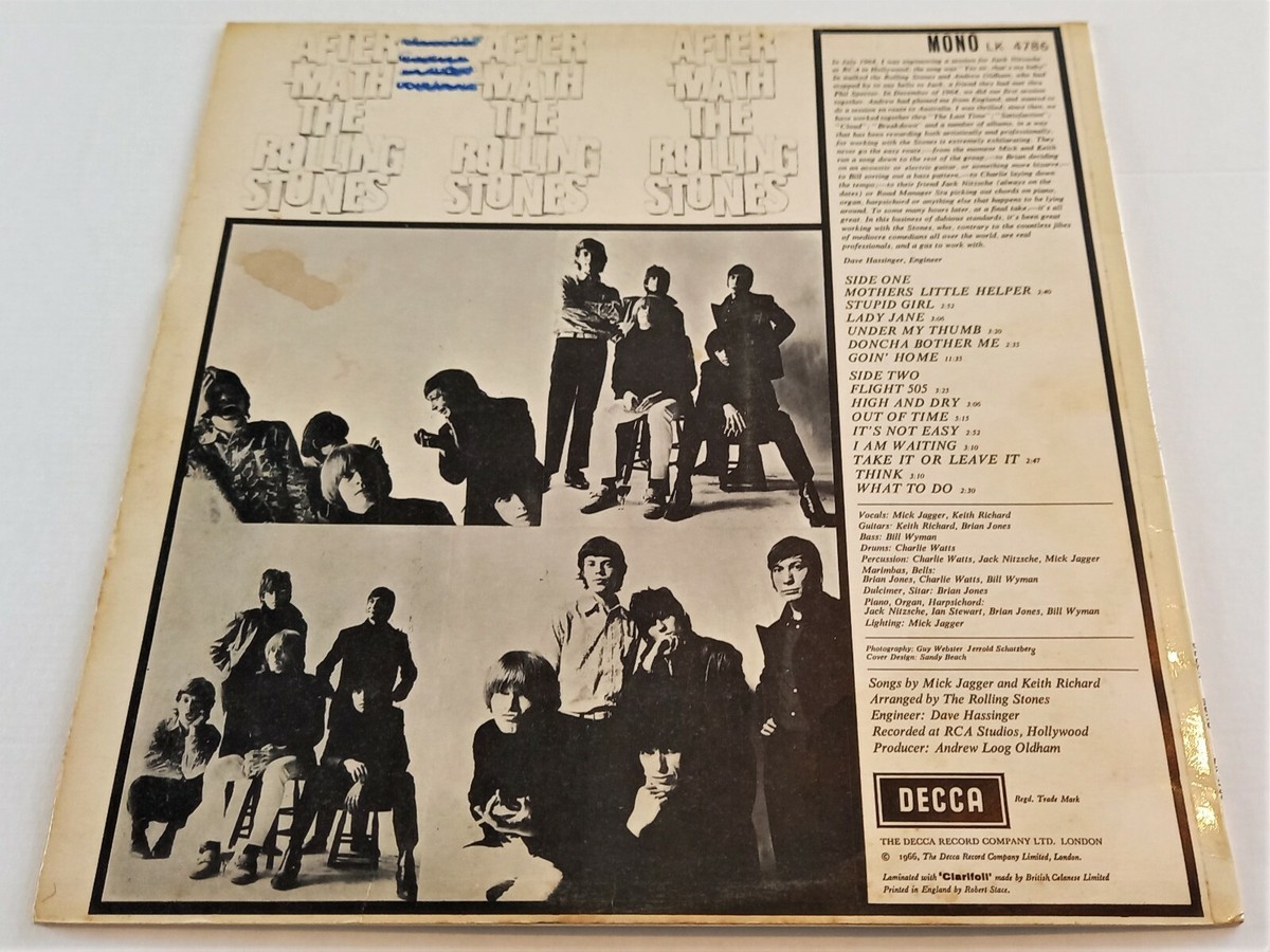 UK Original 初回 DECCA LK 4786 AFTERMATH / The Rolling Stones MAT 
