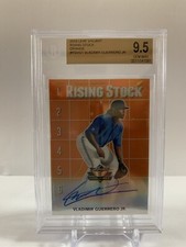 2018 Leaf Valiant Vladimir Guerrero Jr. Orange Rising Stock Auto #/35 BGS 9.5/10
