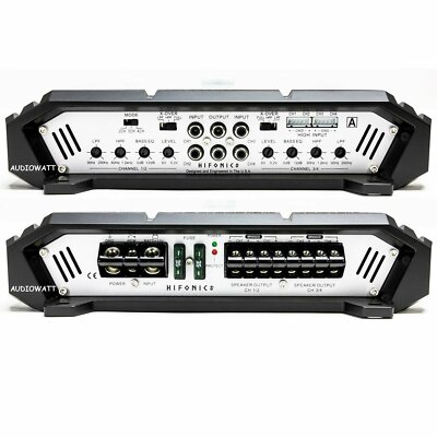 HIFONICS ZEUS 1200 WATTS BRIDGEABLE 4-CHANNEL AMP CLASS A/B + 4-CH
