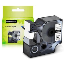 1PK 3/4" Black on White Flexible Nylon Label Tape 18489 For DYMO Rhino 5000 1000