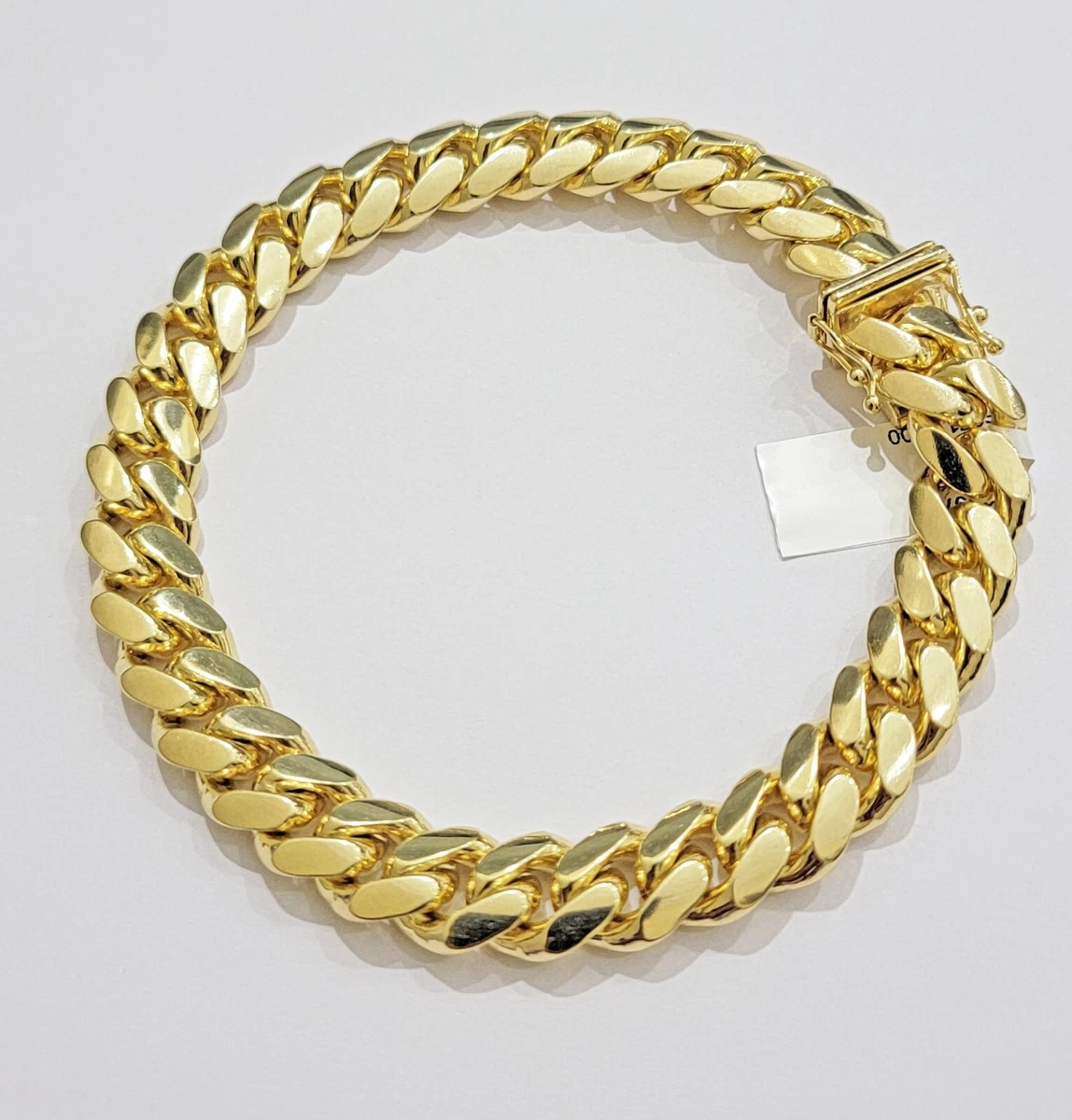 Buy 8 9ct Gold Graduating Curb Link Bracelet, 14.4g Online in India - Etsy