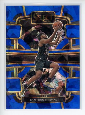 2023-24 Panini Select Blue Cracked Ice Prizms #6 Cameron Thomas