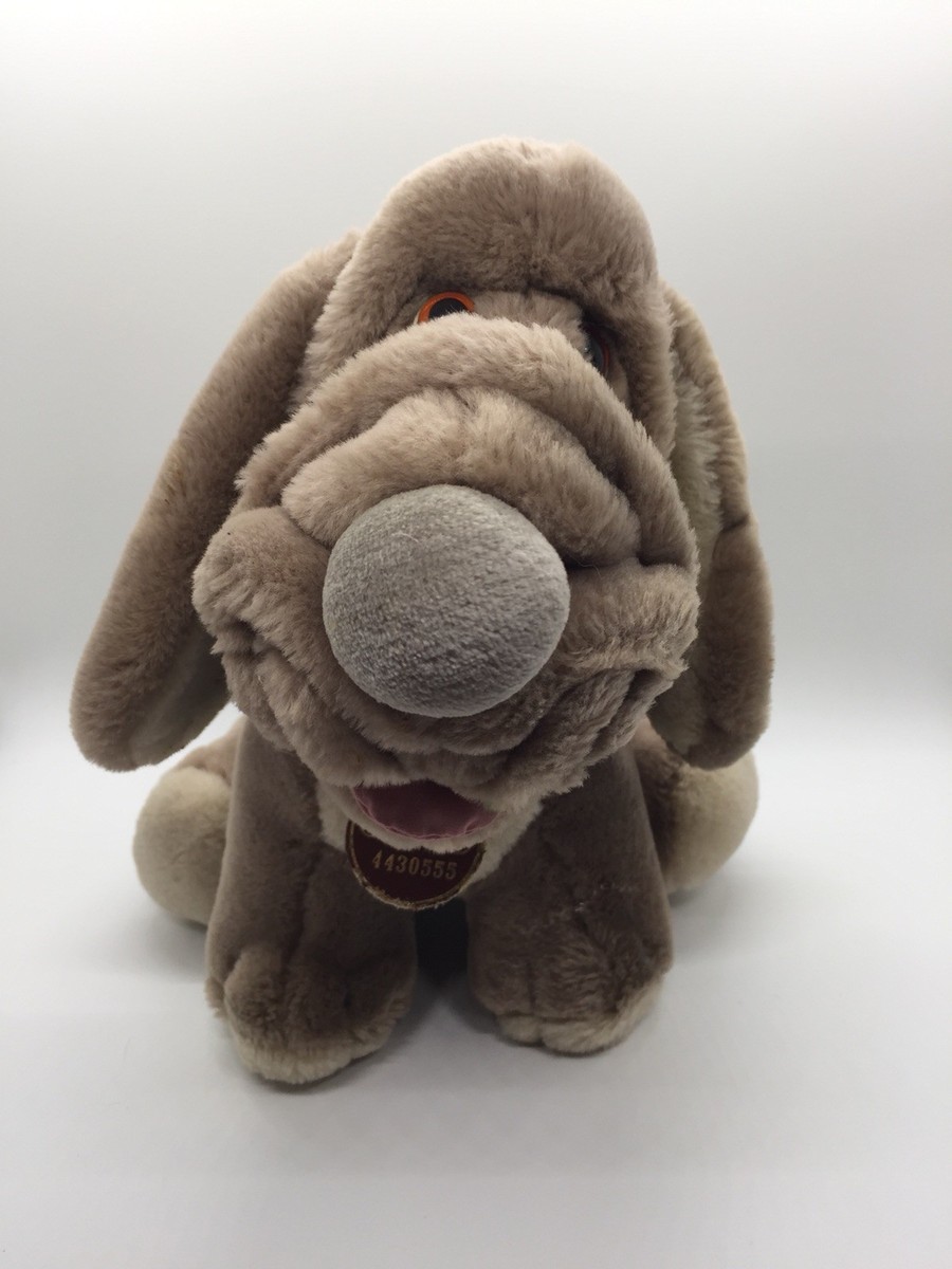 Wrinkles Dog 1981 Heritage Ganzbros Plush Sitting Stuffed Animal W