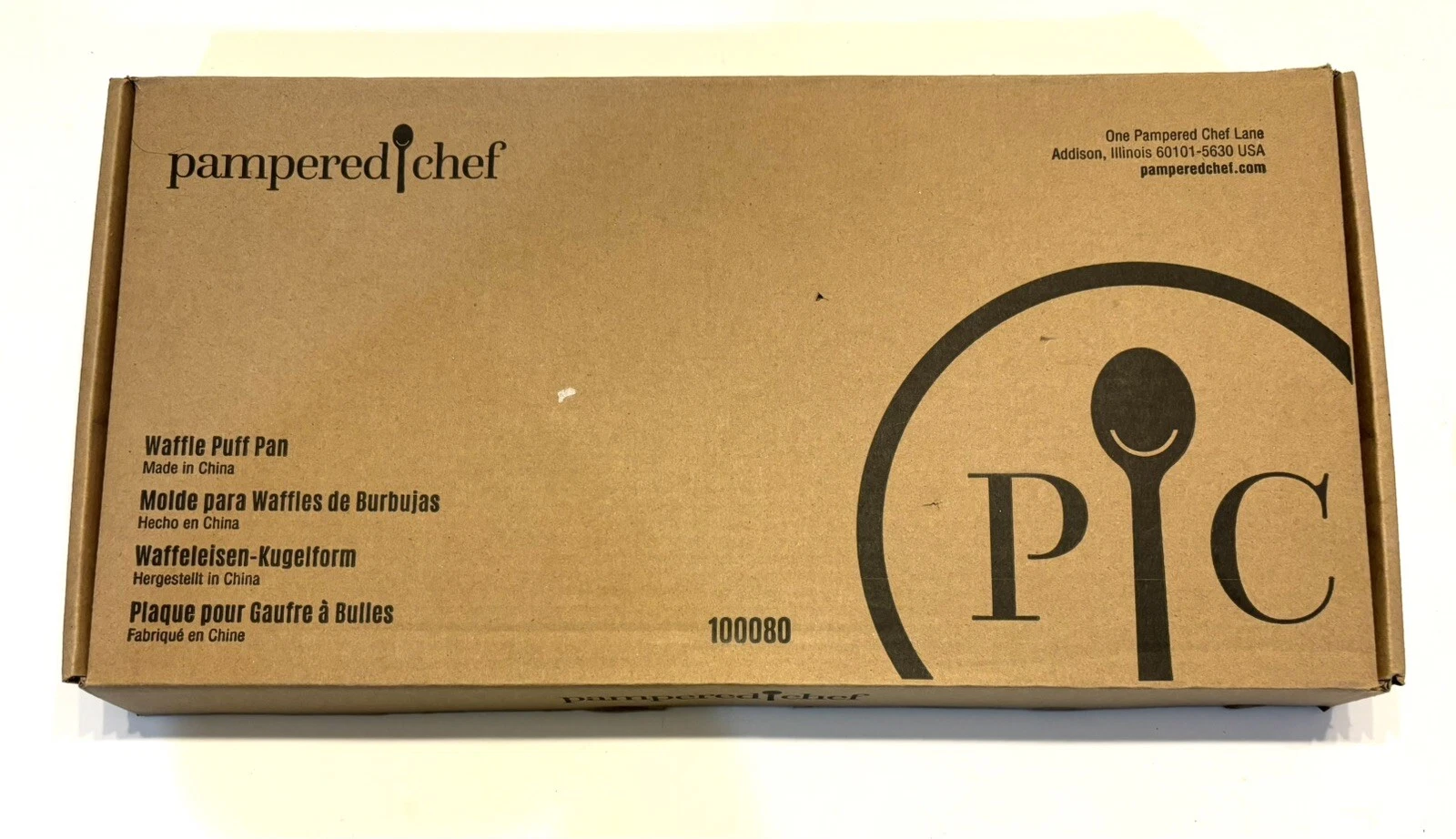 Pampered Chef Waffle Puff Bubble Pan Stovetop Waffle Iron Non-stick #100080 NEW