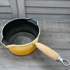 Le Creuset Saffron Yellow Milk Pan Saucepan Small Vintage French Cookware