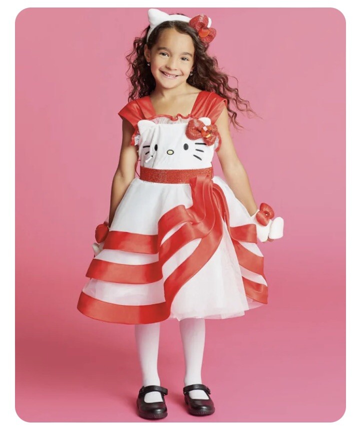 white christmas dresses Hello Kitty dress main image 0
