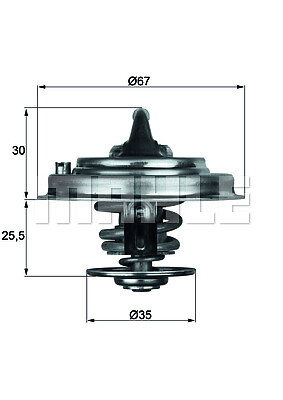 MAHLE TX 34 82D THERMOSTAT, KÜHLMITTEL FÜR  AUDI VW
