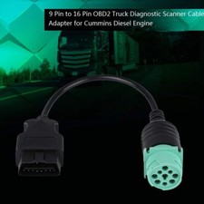 9Pin-16Pin OBD2 Truck Diagnostic Scanner Cable Adapter J1962-J1939 for Cummins