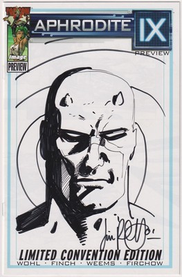APHRODITE IX PREVIEW VARIANT SIGNED JIMMY PALMIOTTI REMARKED DAREDEVIL SKETCH