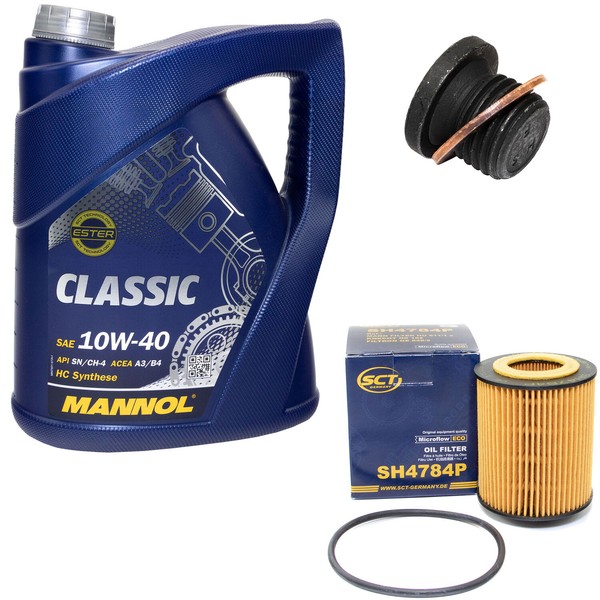 MotoröL ÖLfilter SH4784P 10W40 5Liter + ÖLablassschraube FüR Audi A6 Avant C6-image