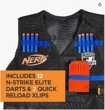 Official Nerf Tactical Vest N-Strike Elite Series 2 x 6-Dart Clip 12-Elite Darts