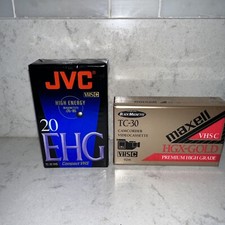 Lot Of 2 VHS-C - Maxwell HGX-Gold TC-30 JVC EHG Camcorder Tapes