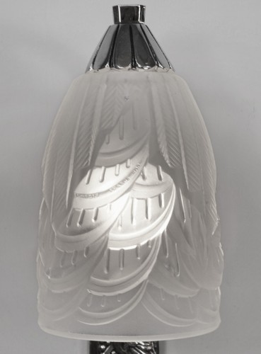 SCHNEIDER : a pair of 1930 French art deco sconces ...... lamp muller era France - Picture 7 of 8