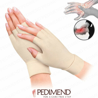 Pedimend Halbfinger Anti Arthritis Gesundheit Handschuhe entlasten Karpaltunnel (2 Stück)