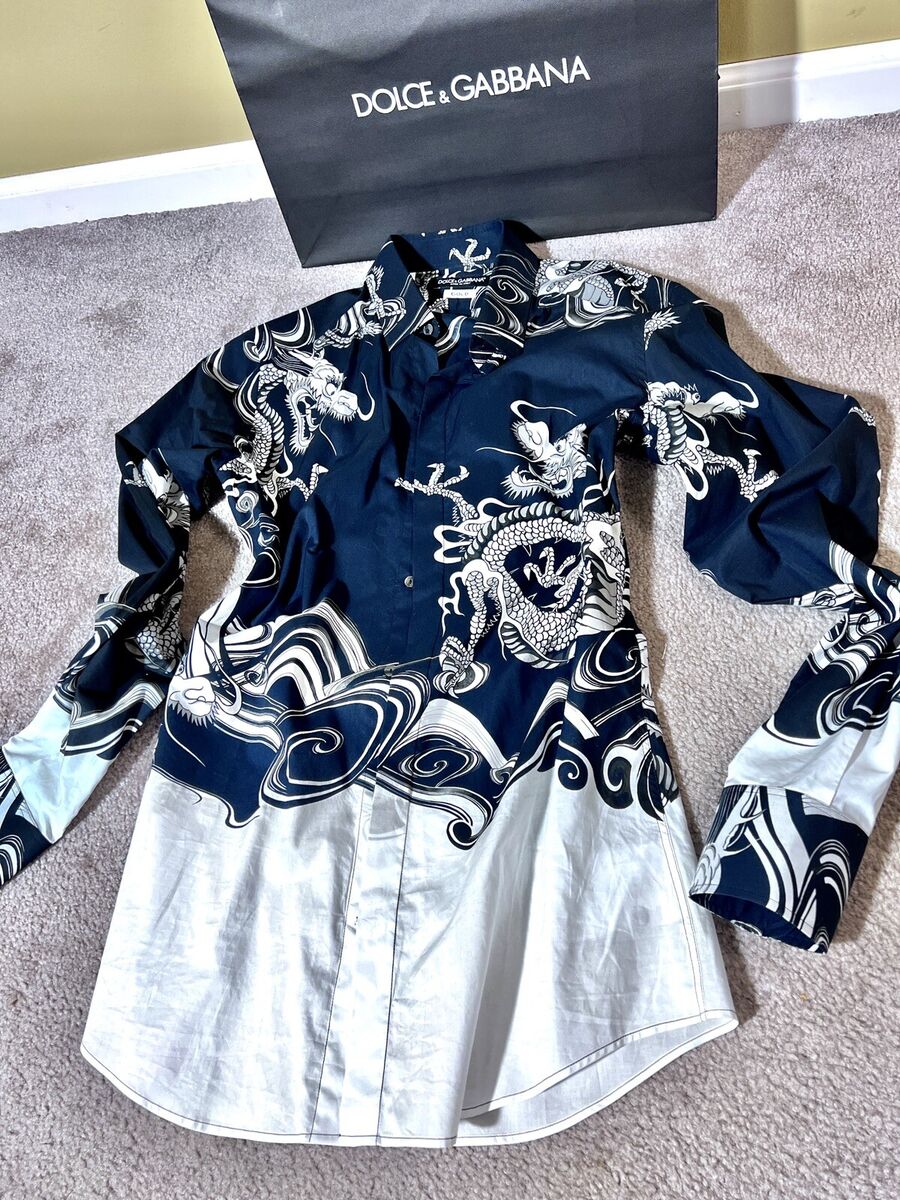DOLCE GABBANA Dragon Print Runway Limited Edition Shirt MSRP DOLCE GABBANA Dragon Print Runway Limited Edition Shirt MSRP