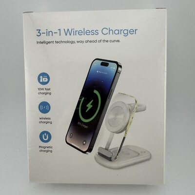 NEW 2024 version 3 in 1 Wireless Charger for iphone 16/15/14 Apple watch Black